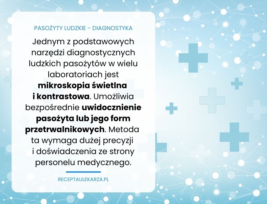 Pasożyty ludzkie - diagnostyka