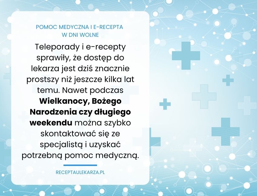 Jak uzyskać pomoc medyczną i e-receptę w dni ustawowo wolne od pracy oraz święta?